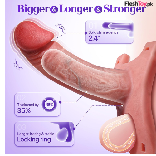 Penis Sleeve Vibrator Strap on Dildo thumbnail 3